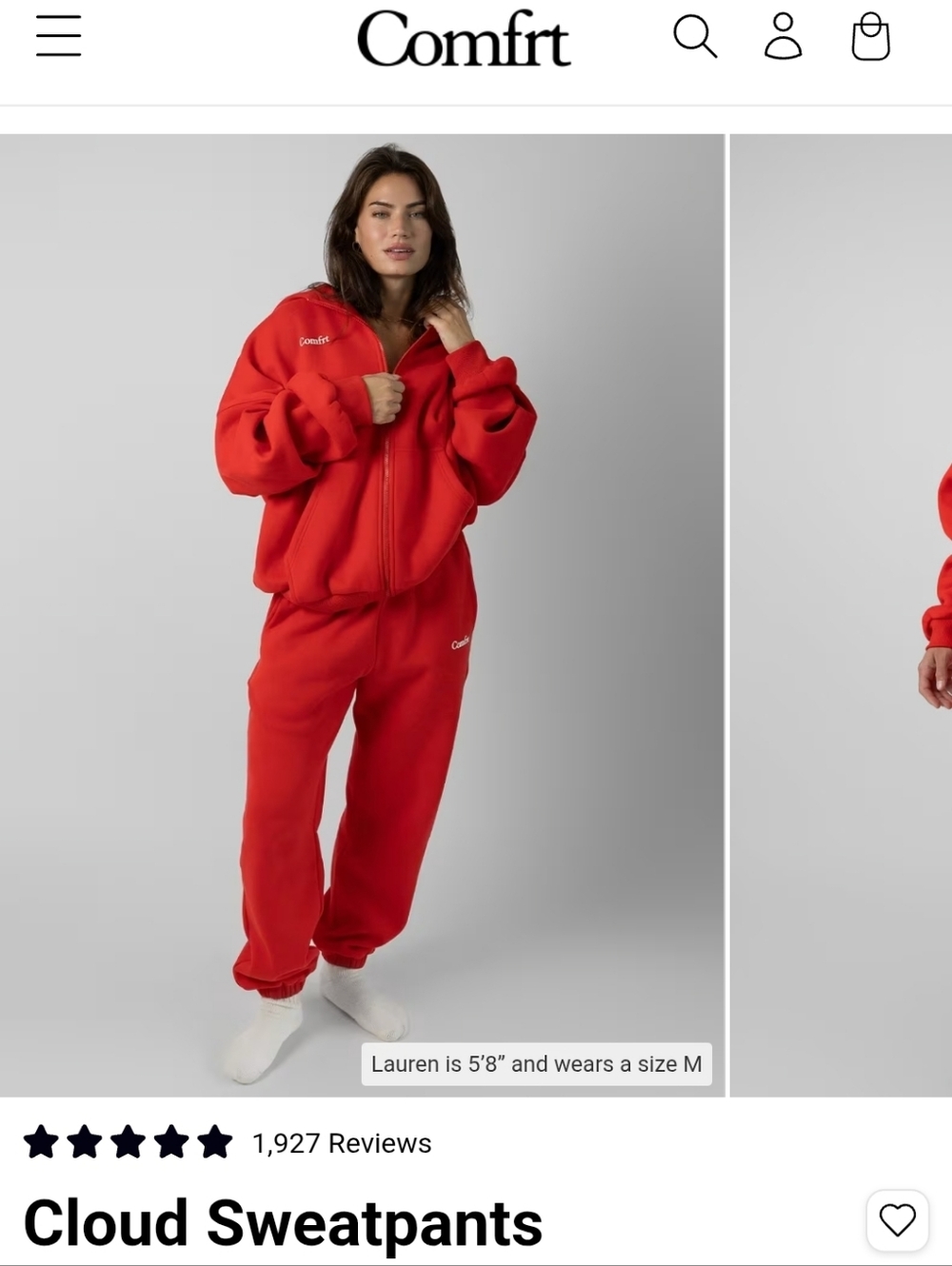 Comfrt Cloud Sweatpants Crismon xs (Oversized)